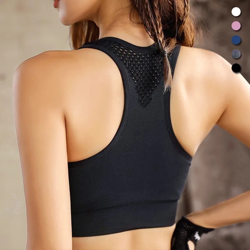 Дышащий бесшовный спортивный топ Пуш Ап Топ для спорта бега мягкие фитнес топы