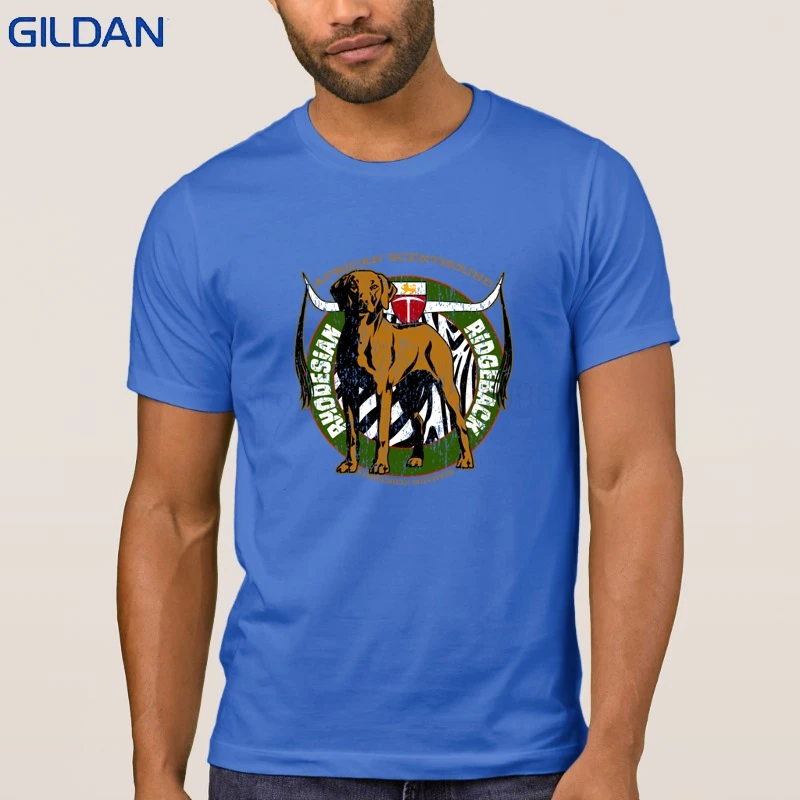 2018 Latest Rhodesian Ridgeback Dog T-Shirt Homme Cotton Organic Short Sleeve Men Shirt Brand- Clothing Plus Size | Мужская одежда