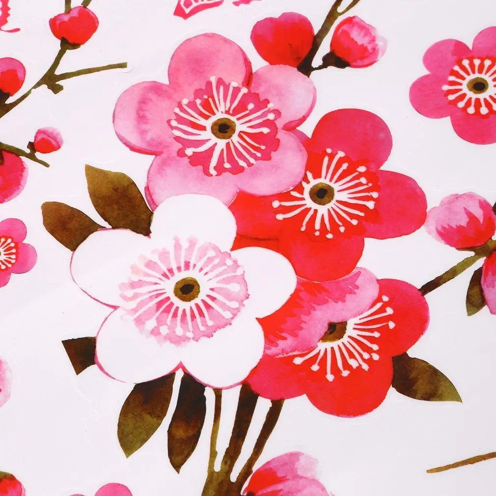Removable Flower Peach Butterfly Wall Stickers PVC Decals Room Decor Red Wonderful decoration for your house | Дом и сад