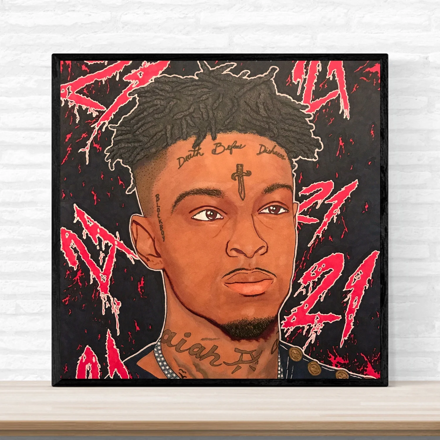 21 savage постер холст картина печать настенное искусство домашний декор без рамки