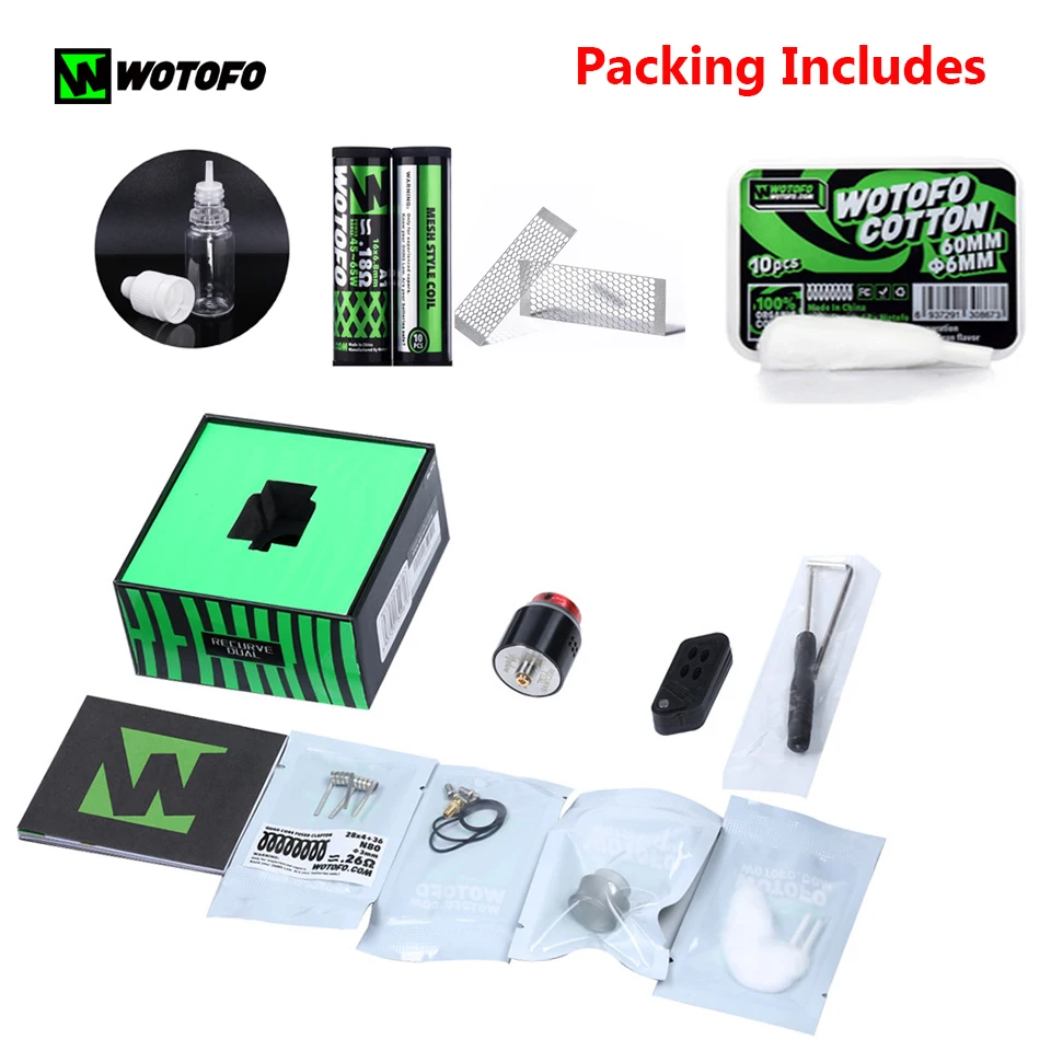 Новая электронная сигарета Vape бак оригинальный Wotofo Рекурсивный двойной RDA