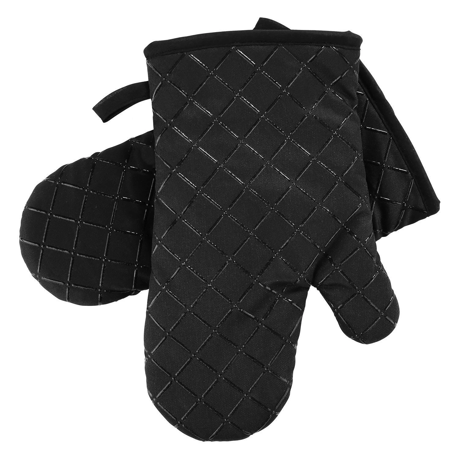 New-Oven Gloves Non-Slip Kitchen Oven Mitts Heat Resistant Cooking for Baking Barbecue Potholder Black 1 Pa | Дом и сад