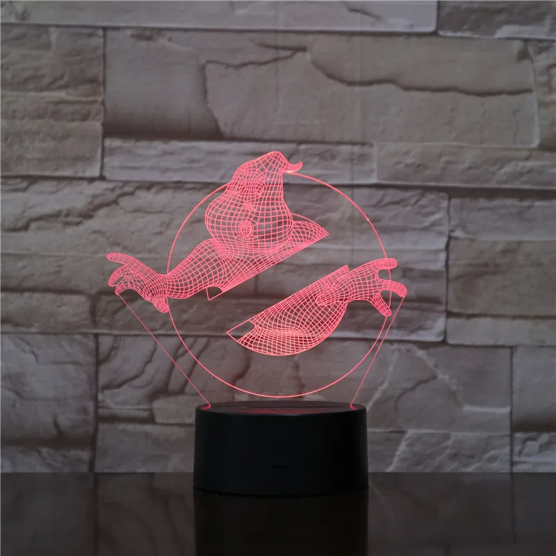 Подарок на Хэллоуин прикосновение настольная лампа 7 цветов меняющаяся 3d Новинка