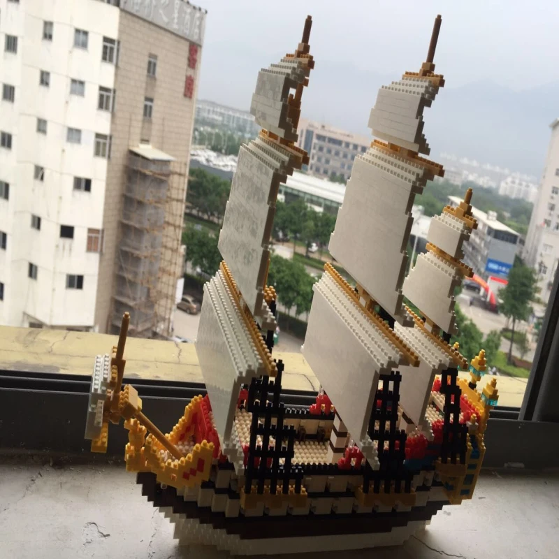 YZ Титаник Карибский пиратский парусный корабль с черным жемчугом 3D модель DIY Мини