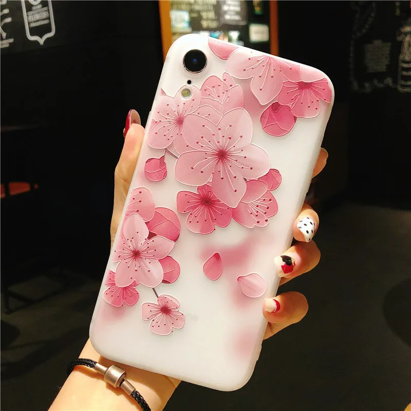 XINDIMAN 3D рельефный узор силиконовый чехол для iphone7 7 plus 8 плюс чехлы из мягкого ТПУ