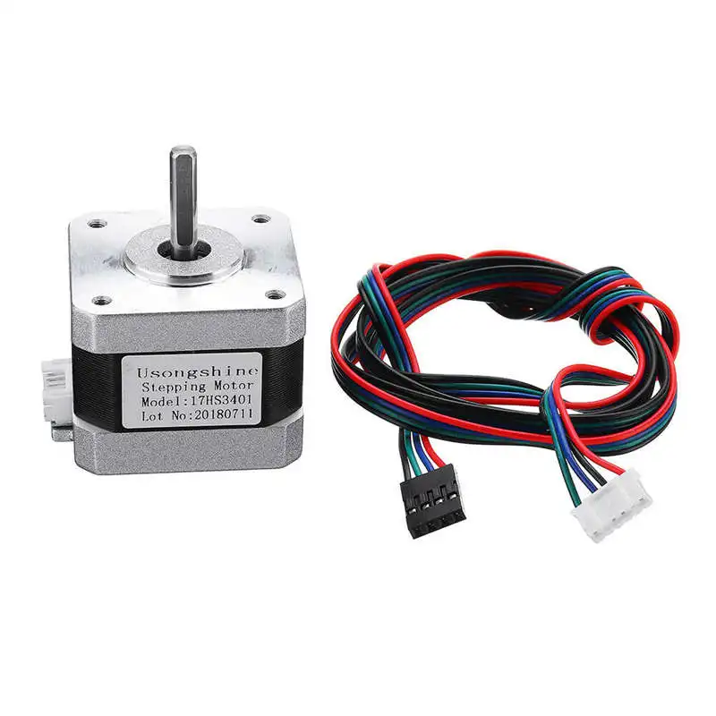 17Hs3401 Nema17 4 свинцовый 1.3A 42Bygh шаговый двигатель для 3D принтера Cnc части|Детали и