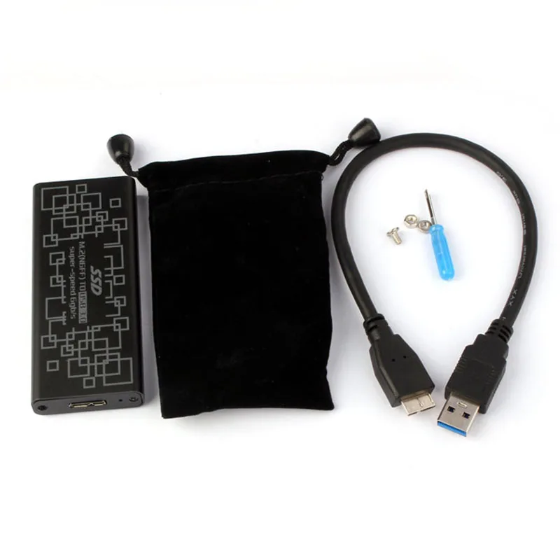 Корпус адаптера преобразователя M.2 NGFF PCI E SSD 6 Гбит/с в USB 3 0|Корпус жесткого диска| |