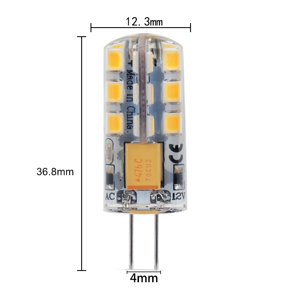 G4 24 светодиодный s SMD 2835 постоянного тока/переменного тока 12 V Светодиодный лампа 3