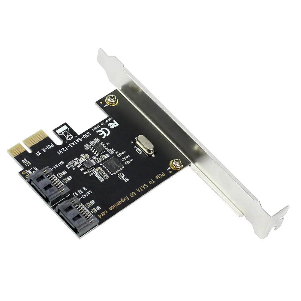 PCIe PCI Express на SATA3.0 2-портовый адаптер контроллера расширения SATA III 6G | Компьютеры и