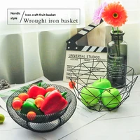 nordic creative wrought iron fruit plate modern minimalist fruit basket living room home snack storage basket dried fruit fruit