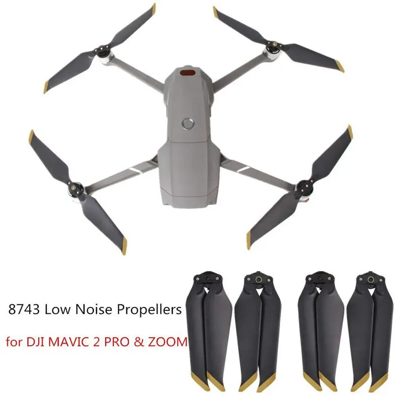 2 пары 8743 малошумный реквизит 8743F быстросъемные пропеллеры для DJI Mavic PRO & Zoom