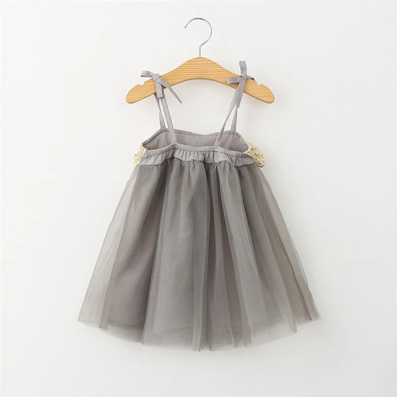 Mesh dress for girls sling lace edge ball gown 1-5Yrs Vestido de menina/Vestido bebe/Sukienka dziewczyny/Robe fille | Детская одежда и