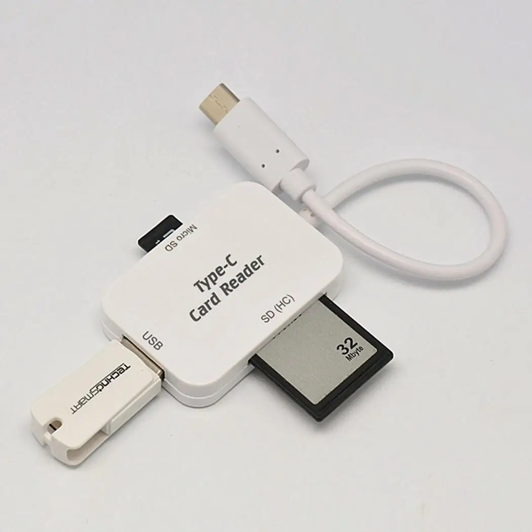Multifunctional Dual USB Ports High Speed Card Type-C Reader 3.1 And Hub For Phone Computer | Компьютеры и офис
