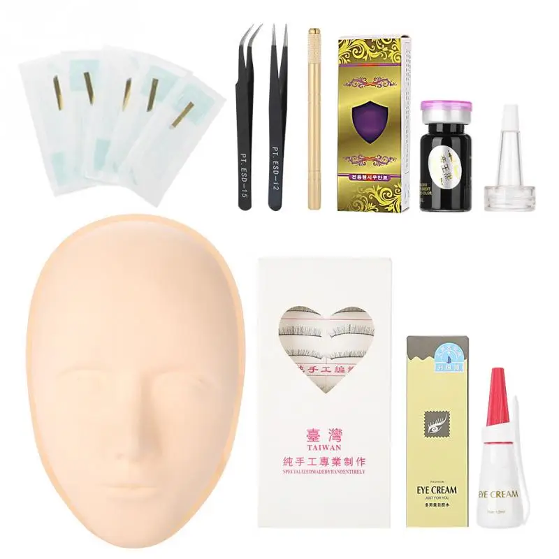 Набор для тренировок по наращиванию накладных ресниц набор пигментных пинцетов