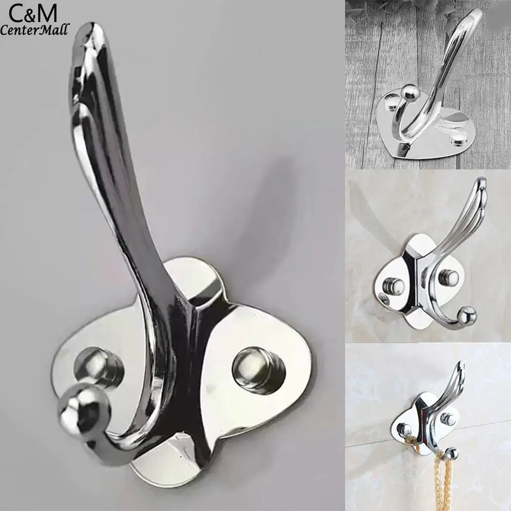 Clothes Hat Hanger Single Hook Wall Mounted Bathroom Peach Heart Plate Plum Towel Silver Rack | Дом и сад