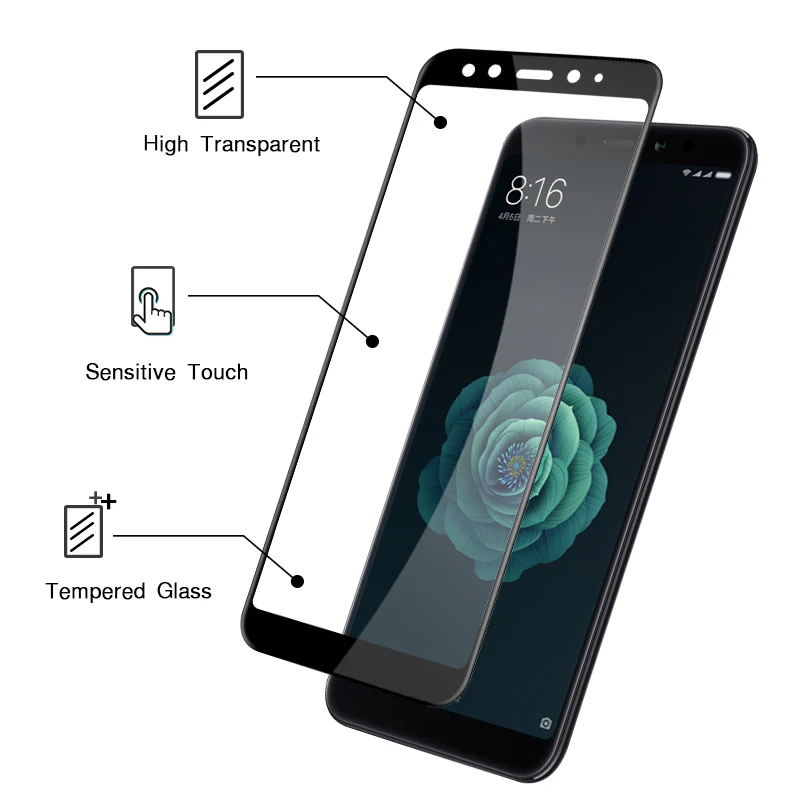 Полноэкранная пленка для Xiaomi 8 SE Mi A2 Lite 6 A1 защитное стекло закаленное Защита