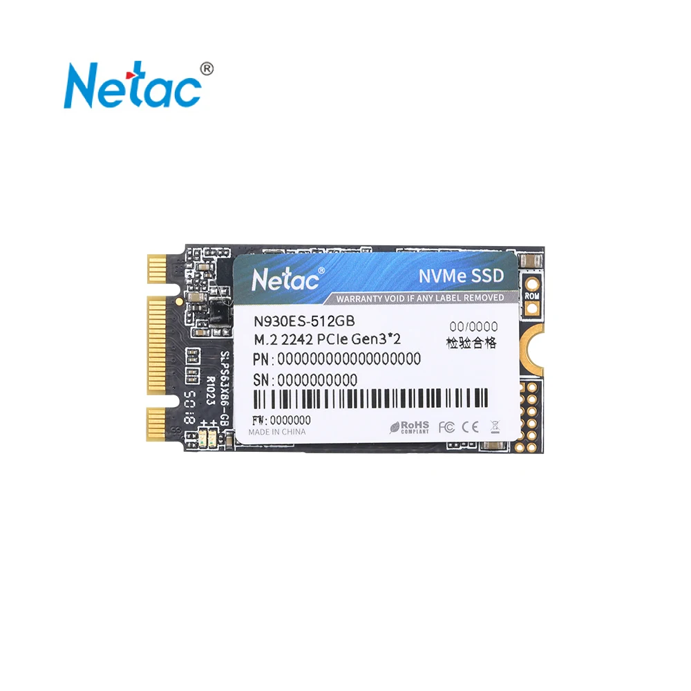 Твердотельный накопитель Netac N930ES NVMe M.2 2242 SSD Gen3 * 2 PCIe 3D MLC/TLC NAND 128 ГБ 256 512