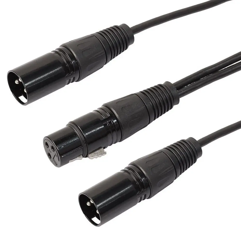 3 контактный гнездовой разъем XLR на двойной 2 Штекерный Y образный разветвитель