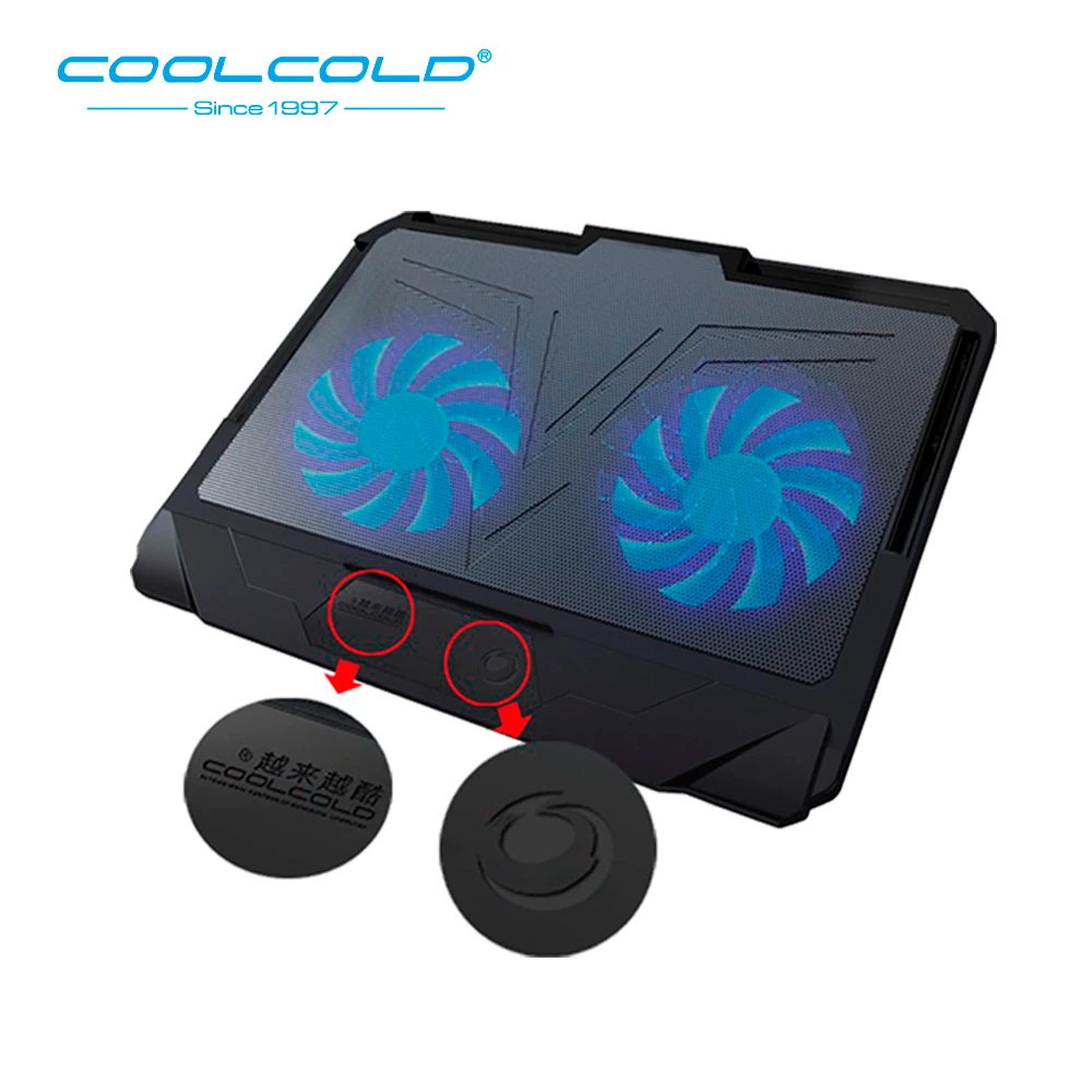Охлаждающая подставка для ноутбука COOLCOLD охлаждающая два светодиодных