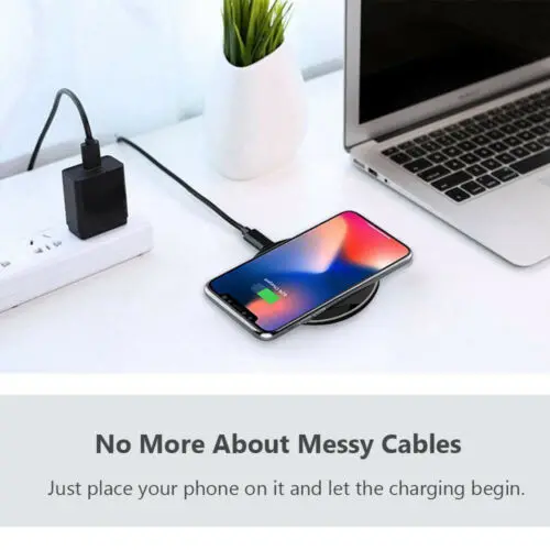 Подлинное Беспроводное зарядное устройство QI для быстрой зарядки Samsung Galaxy S8 S9 S6 S7