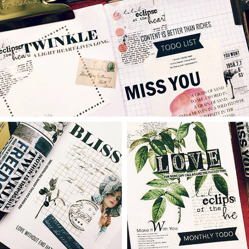 Hot Sale 1PC Retro Handbook Sticker DIY Tape Scrapbooking Popular Masking Planner Decorative | Дом и сад
