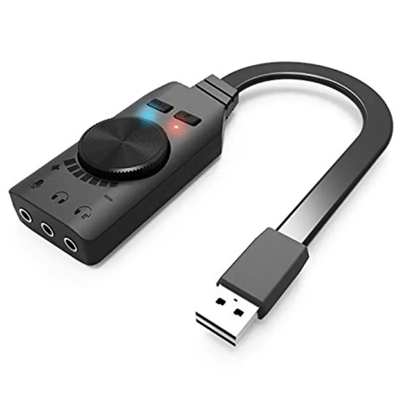 Аудио Usb Интерфейс виртуальный канал 7 1 аудио адаптер Звуковая карта 3 5 для