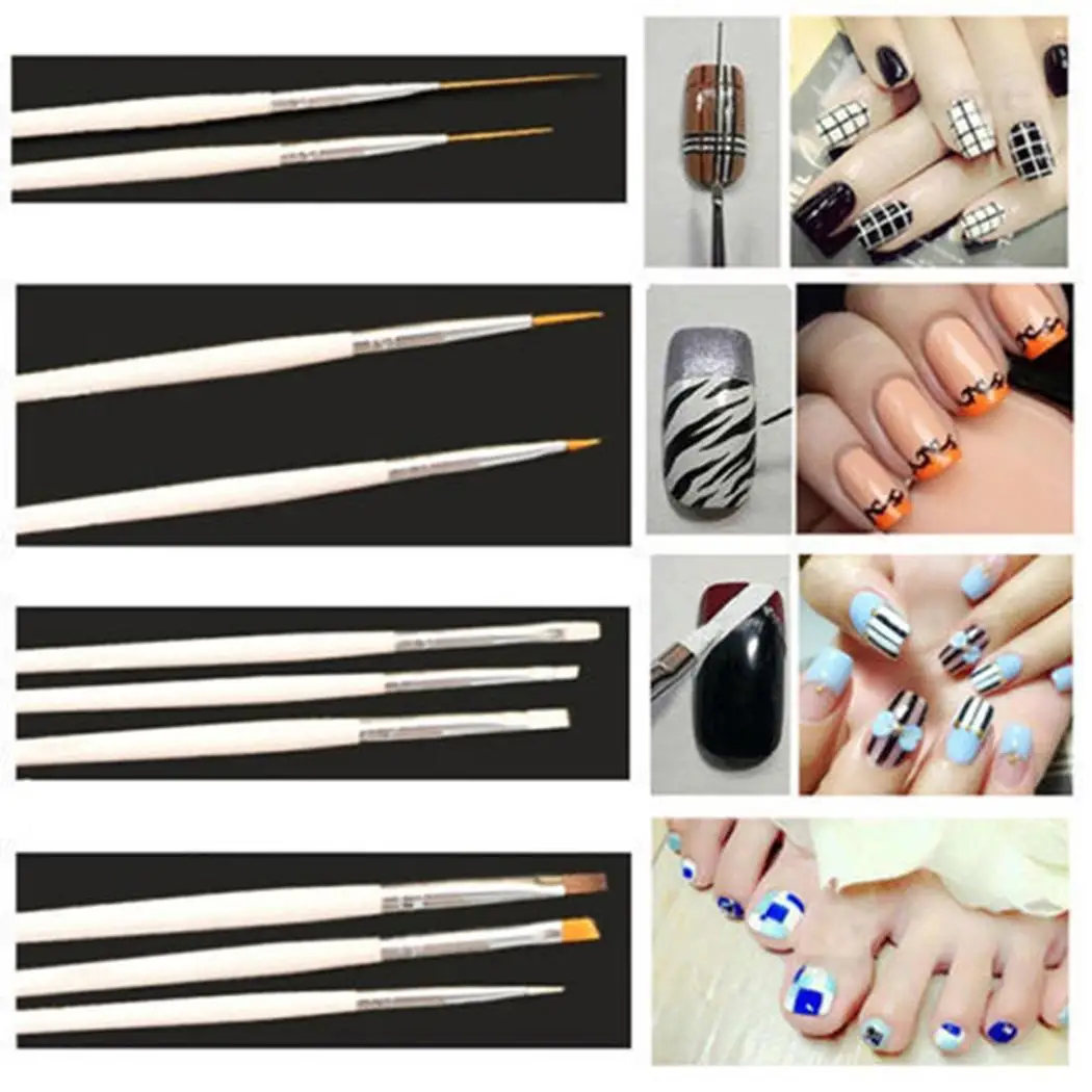 Nail Art нанесение пунктира кисть для маникюра всех типов кожи набор инструментов 1