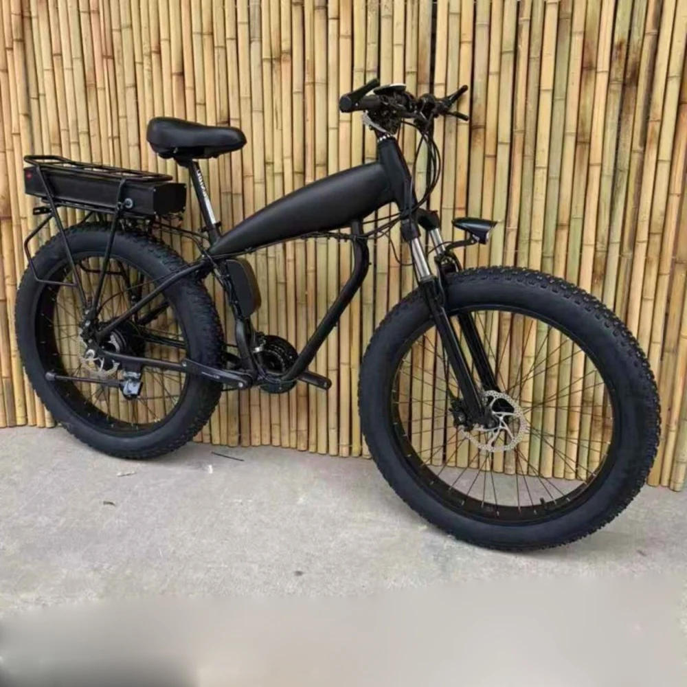 Fat Tire Bike 26 дюймов на заказ 48v45ah Li Ion 1500 Вт снег горный велосипед электрический