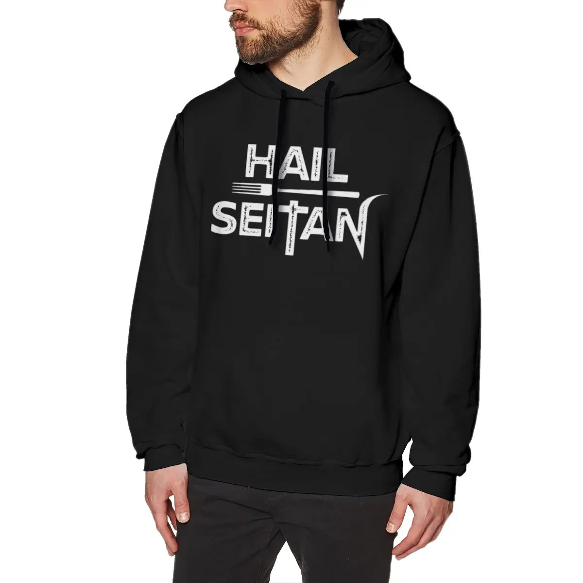 SAMCUSTOM новый стиль мужские толстовки с капюшоном и без карманов свитшоты Hail Seitan Go