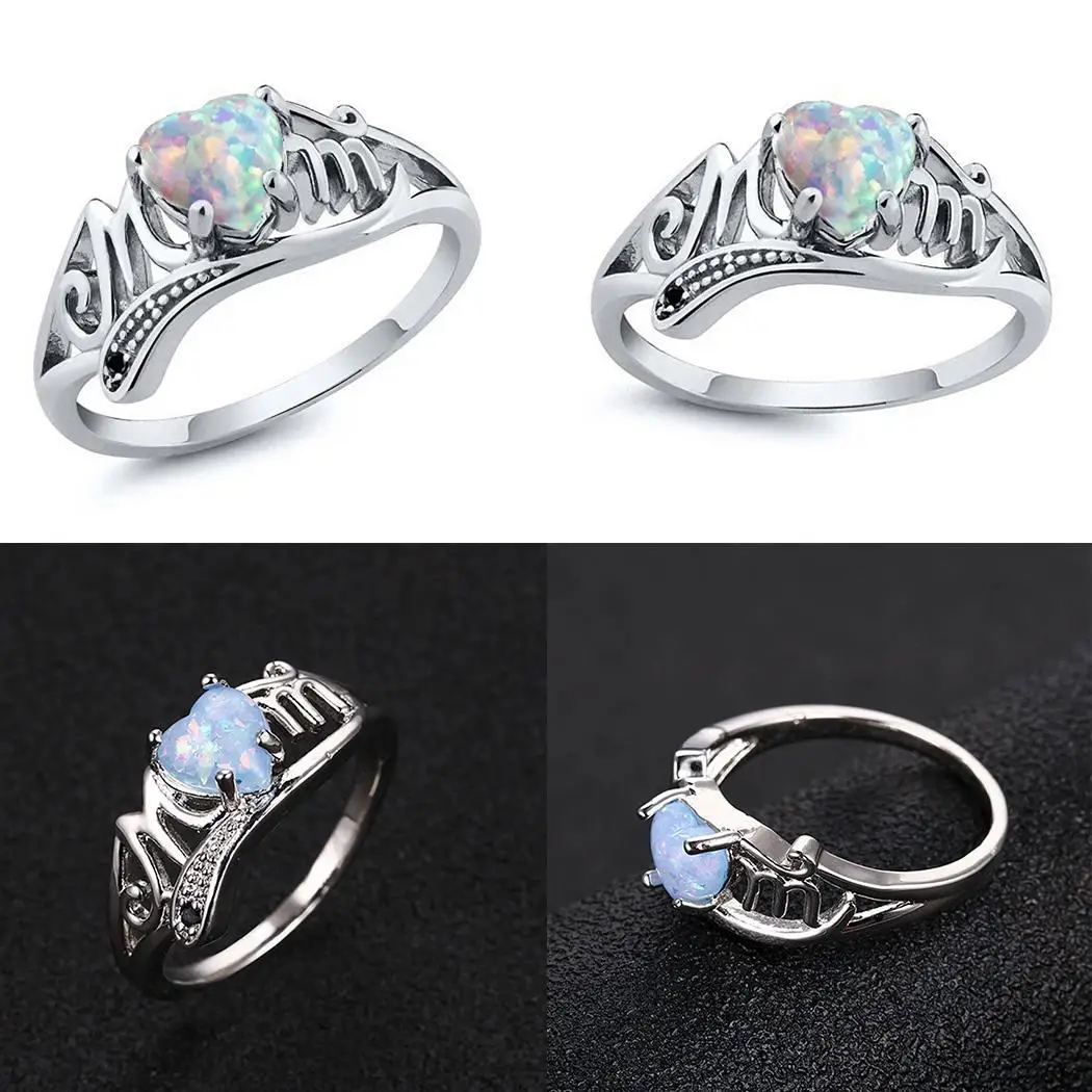 New Women Fashion Casual Artificial Gem Jewelry Charm Silver Wedding Ring | Украшения и аксессуары
