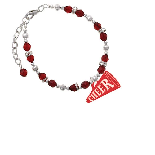 Акрил 1 25 &quotКрасный Cheer с рупором бордовый браслет из бисера| |