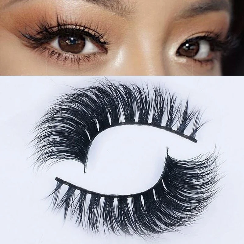 1 Pair 3D Handmade Thick Mink Eyelashes Natural False for Beauty Makeup Fake Eye Lashes Extension|Накладные ресницы| |