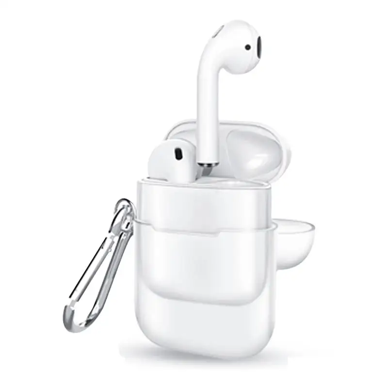 Прозрачный беспроводной Bluetooth гарнитура защитный чехол с крючком ТПУ