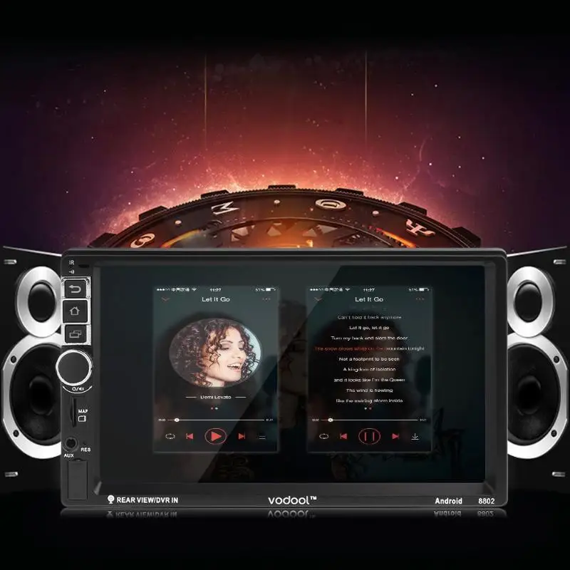 7 &quotсенсорный экран 2 Din четырехъядерный автомобильный Радио Android 1 wifi Bluetooth Авто MP5