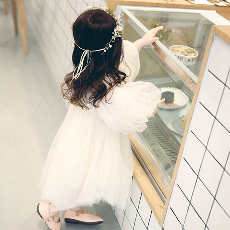 lace easter long dress age for 9 month-4 yrs little girl 2019 new spring sleeve embroidered flowers baby girls frocks | Детская одежда