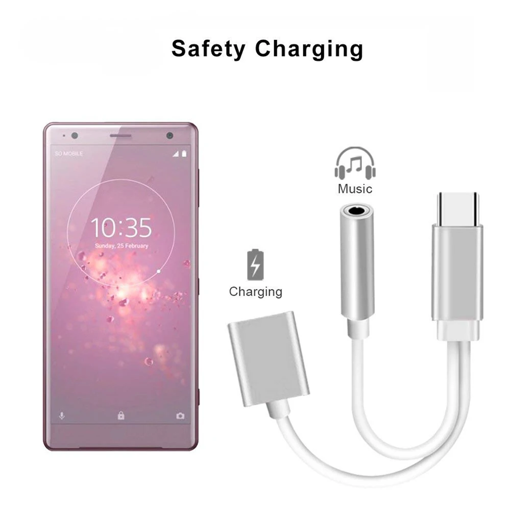 Jetjoy 2 в 1 USB Type C до 3 5 мм стерео разъем для наушников Aux аудио зарядное устройство
