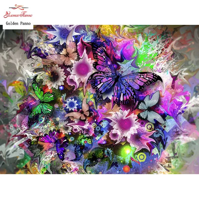 5D DIY Diamante Pintura Quadrado Broca completo &quotPretty borboleta&quot Bordado Ponto Cruz Strass Mosaico C | Дом и сад