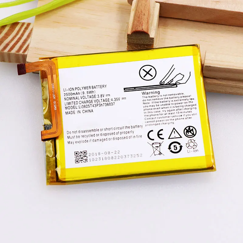 Аккумулятор Li3825T43P3h736037 на 2500 мА · ч для ZTE BV0720 Blade A2 V7 Lite с двумя SIM-картами