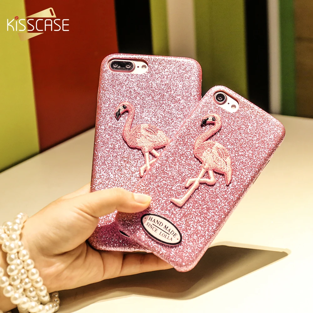 KISSCASE 3D розовый чехол для телефона с рисунком фламинго iPhone 7 8 6 6S Plus мягкий S Fundas Capa |