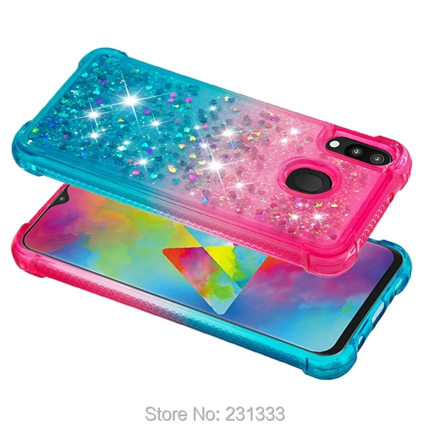 C ku для Samsung Galaxy M20 M10 A10 ударопрочный жидкий Блестящий Мягкий ТПУ чехол с зыбучим