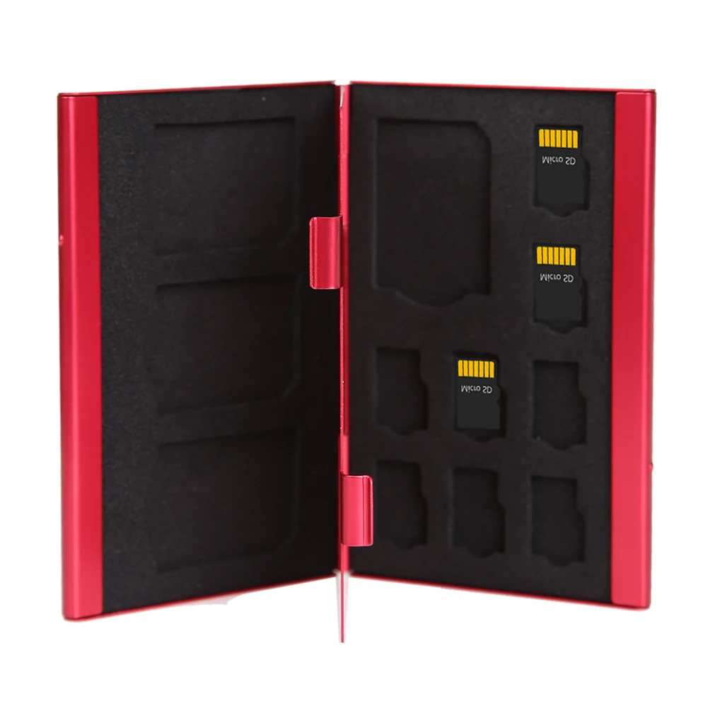 Чехол для карты памяти портативный чехол из алюминиевого сплава 4 * SD + 8 Micro SD/TF