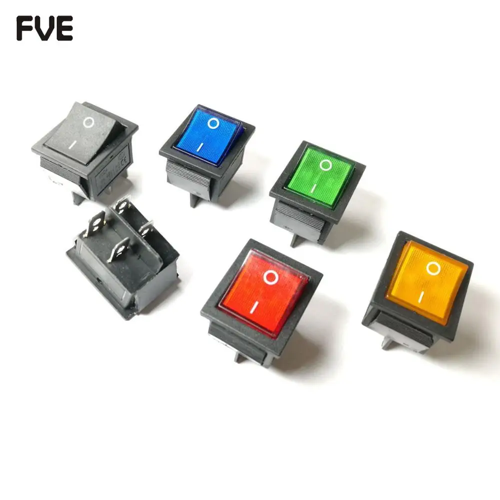 1 шт. KCD4 клавишная кнопка выключателя питания ВКЛ ВЫКЛ 2 положения 4 контакта со