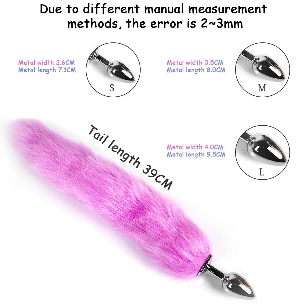 Fox Tail Anal Plug Sex Toys for Adults Woman Stainless Steel Butt Anus Prostate Massager Buttplug Role Play Erotic Products | Красота и
