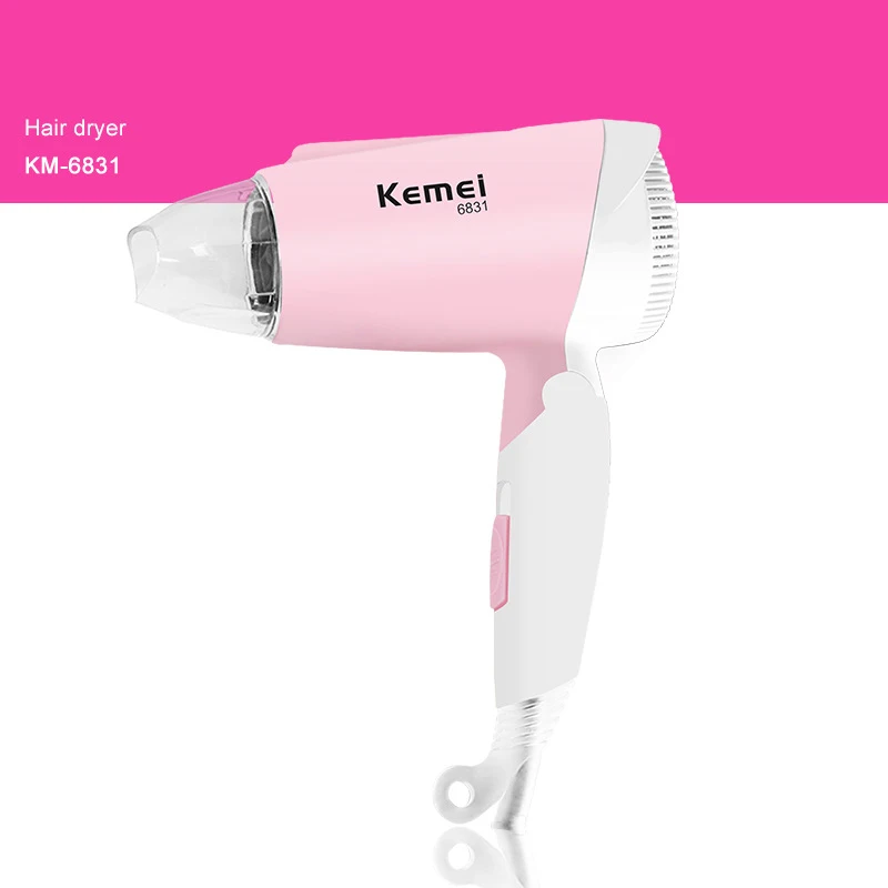 Kemei KM 6831 мини домашний фен белый розовый|Фены для волос| |