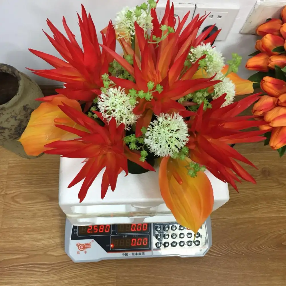 Flower Arrangement Artificial Flowers Wedding decor Home Ornament Pu Corolla Dandelion Furnishing Fake vase set | Дом и сад