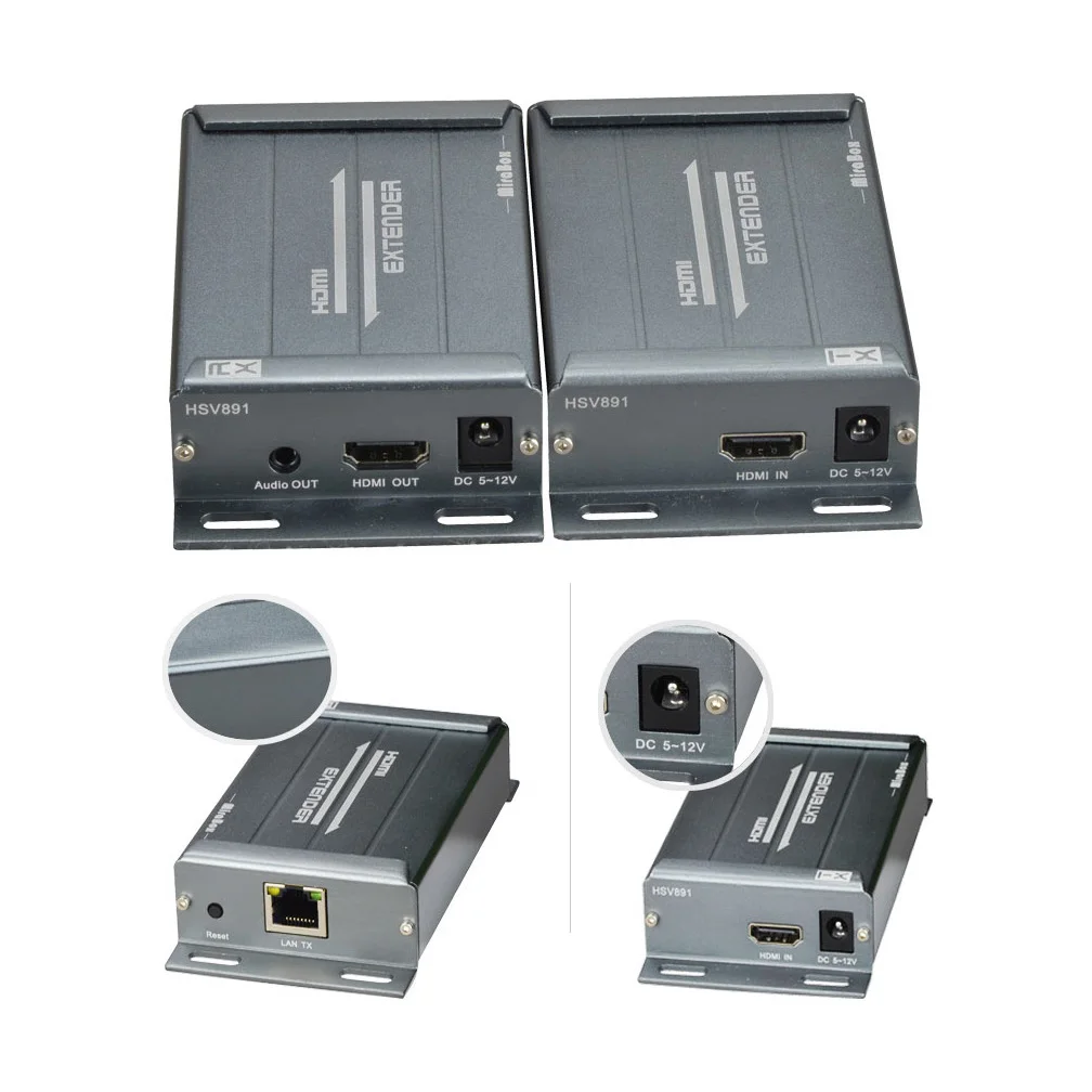 TTKK до 150 м/492Ft HDMI расширитель ИК Аудио экстрактор через Rj45 Cat5 Cat6 ЕС разъем|Кабели