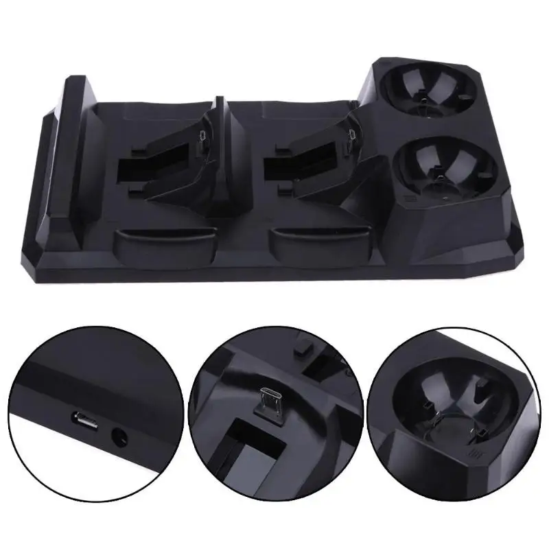 4 в 1 Беспроводное зарядное устройство для контроллера Совместимо с PS4/PS Move 200*110*35