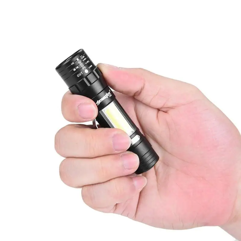 Skywolfeye Портативный 4 режима COB LED USB Зарядка зум-Фокус зум-фокус фонарик батарея