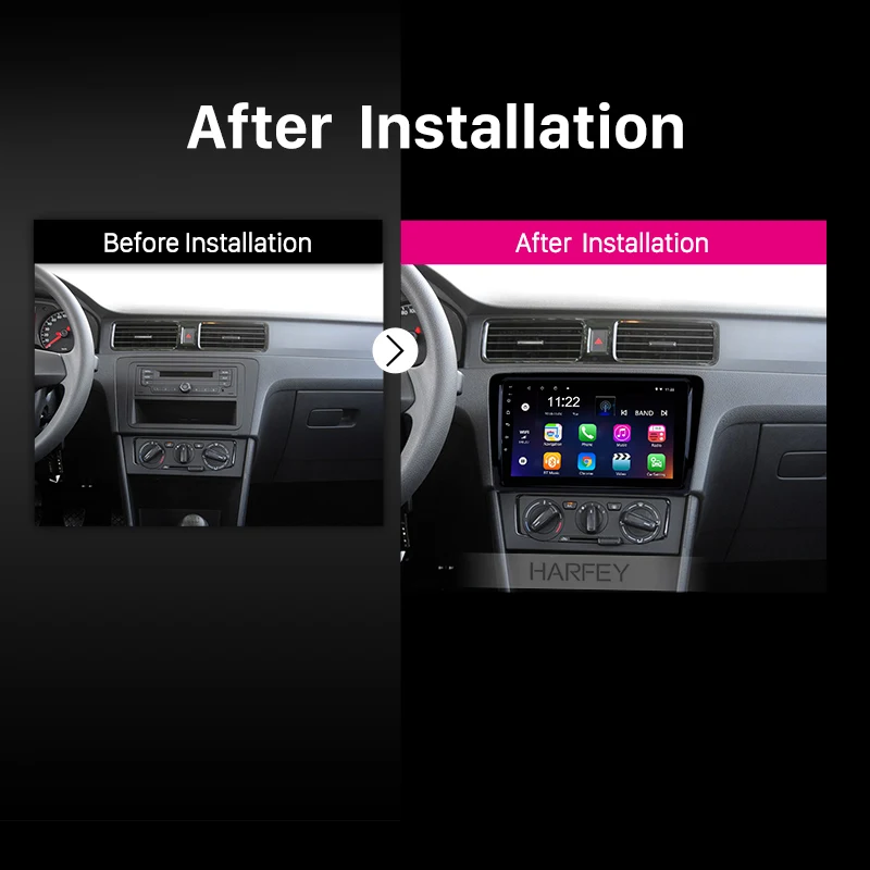 Harfey 2Din Touchscreen 9&quot Android 8.1 Car Radio For 2012 2013 2014 2015 Volkswagen Santana GPS Multimedia Player Head Unit |