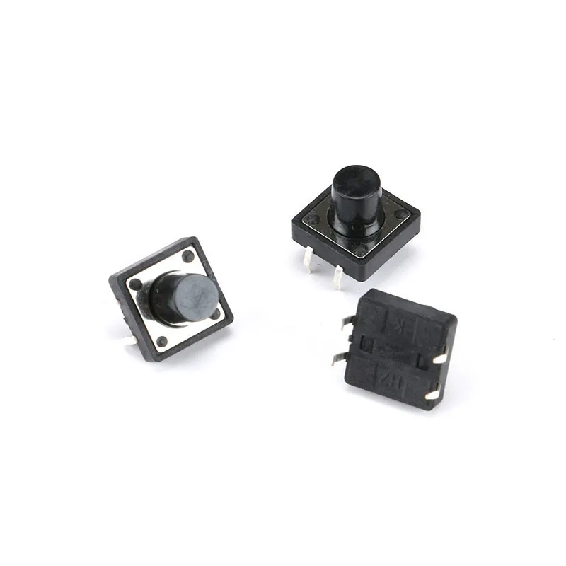 40Pcs/Lot Tactile Push Button Switch Momentary Tact 12x12x10MM SMD Through-Hole 4pin | Обустройство дома
